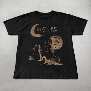 The Cure Cat Tee, 90s Alt Indie Rock, Unisex shirt, Music Gifts, Cat Lover gifts